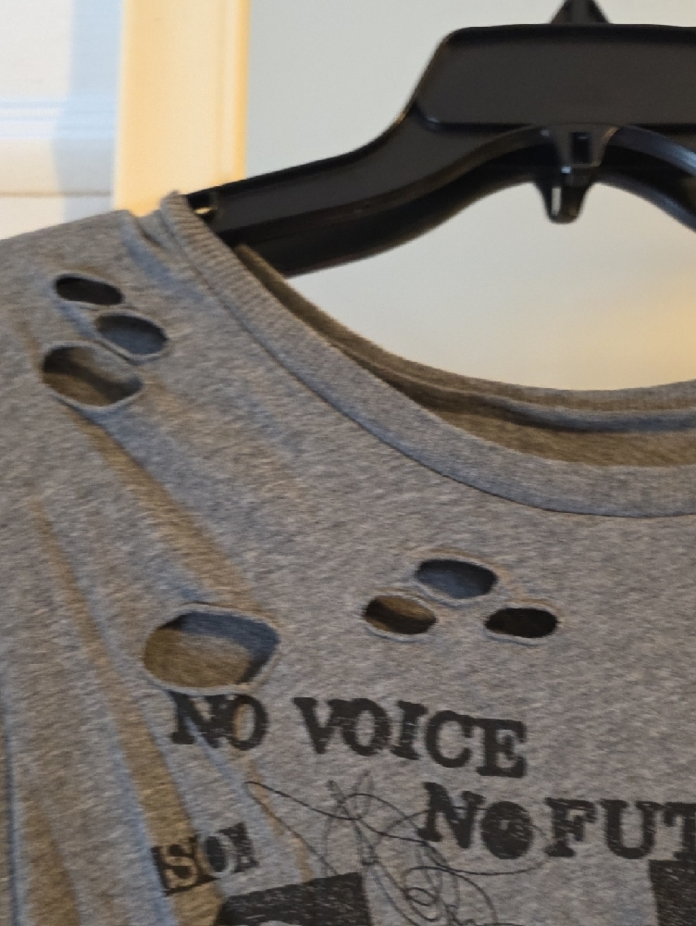 torrid Gray Distressed 'Rock' Graphic Short Sleeve Tee - Picture 4 of 6